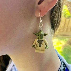 Lego Star Wars Yoda Fish Hook Earrings